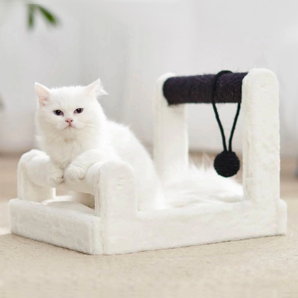 Когтеточка-лежак 40х30х30 см, кремовый