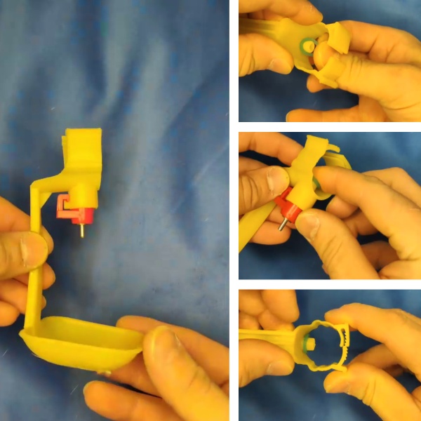 Поилка ниппельная с каплеуловителем для бройлеров, перепелов и другой домашней птицы, 100 шт.