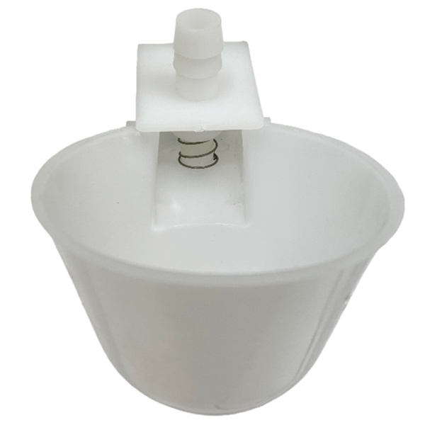 Поилка чашечная с креплением на сетку, диаметр 6,3 см, тройник в комплекте