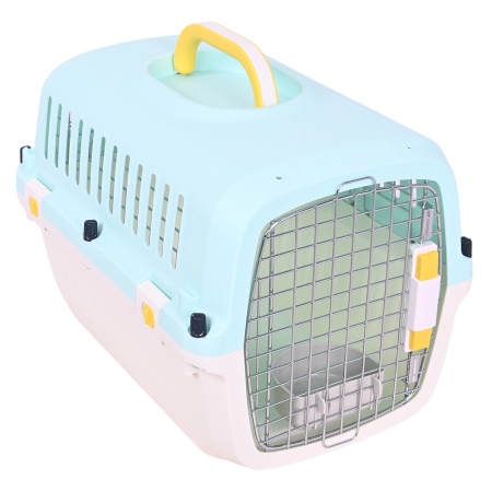 Переноска Transport 52x35x34 см для кошек и собак Pet Choice авиа стандарт, голубая