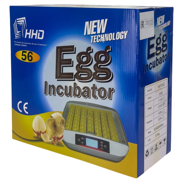 Инкубатор HHD 56 автоматический с овоскопом на 56 яиц