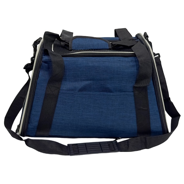 Сумка переноска складная для собак и кошек 45х30х30 см, синяя