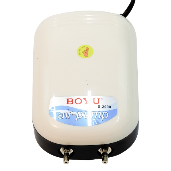 Компрессор Boyu S-2000 3 Вт для аквариума 240-480 л два канала, регулятор, низкий уровень шума