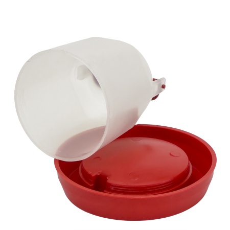 Поилка вакуумная 0,5 л с ручкой для цыплят, кур