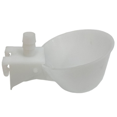 Поилка чашечная с креплением на сетку, диаметр 6,3 см, тройник в комплекте