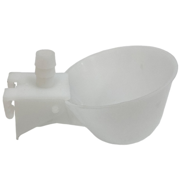 Поилка чашечная с креплением на сетку, диаметр 6,3 см, тройник в комплекте