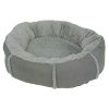 Лежак подушка Pet Choice для собак и кошек, круглый 56х56х15 см, меховой, серый