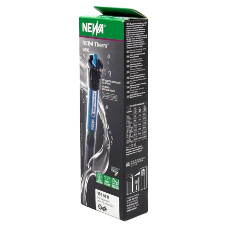 Нагреватель для воды аквариума Newa Therm Eco VTO50 220-240V 50Hz 50W с терморегулятором автоматический 20-50 л