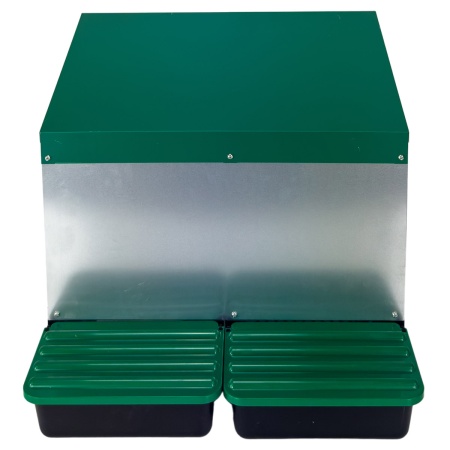 Гнездо для кур несушек HobbyFarm 2 секции наружное крепление с яйцесборником