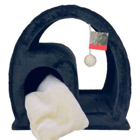 Когтеточка-домик 50х40х50 см, черный