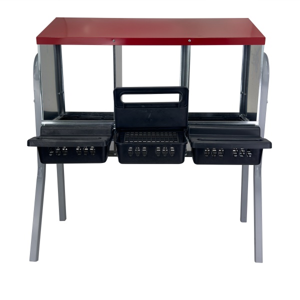 Гнездо для кур несушек 3 секции, на ножках, с яйцесборником