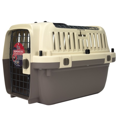 Переноска Superior Range 51х33х33 см для кошек и собак Pet Choice с креплением к ремню безопасности автомобиля и металлической верхней решеткой