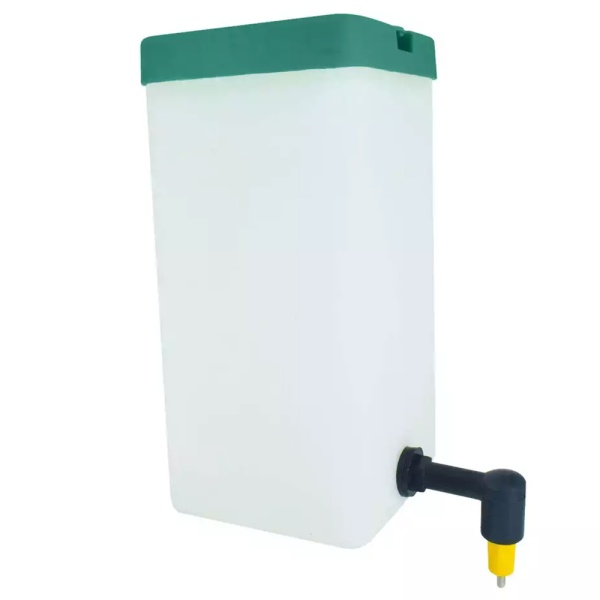 Поилка ниппельная с бачком HobbyFarm 1 л 360 градусов для кур с креплением на клетку, комплект 3 шт.