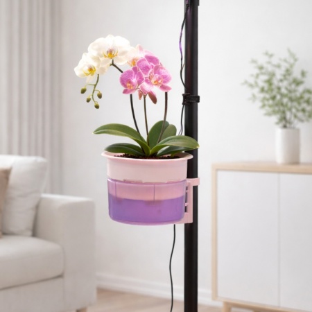 Кашпо HobbyFarm с автополивом для подставки, с креплением 