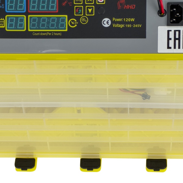 Инкубатор HHD 112 автоматический для яиц на 220В/12В от сети и аккумулятора на 112 яиц