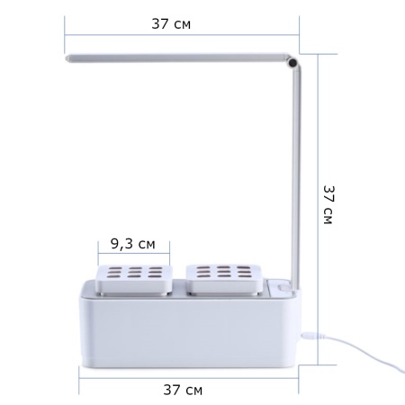 Гидропонная установка HobbyFarm Mini DQ1300, домашний умный смарт сад, с фитолампой
