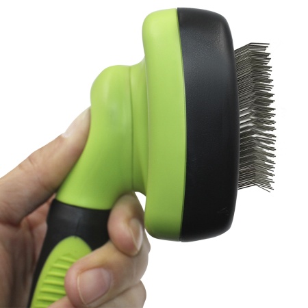 Пуходерка Pet Choice с кнопкой самоочистки 126 мм для вычесывания подшерстка кошек и собак