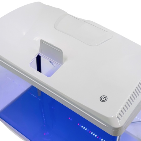 Аквариум с тумбой Boyu EC-600 панорамный, 66 л, с фильтром и LED-лампой, белый