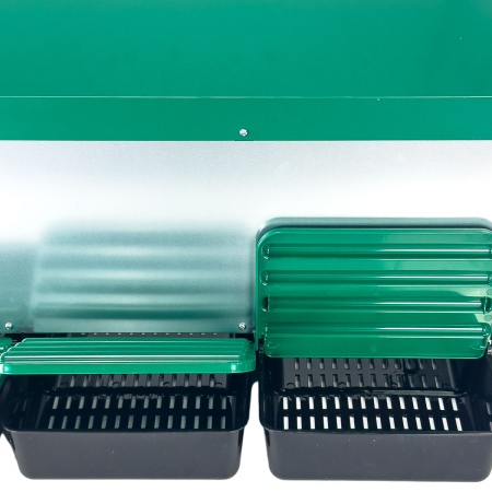 Гнездо для кур несушек HobbyFarm 4 секции наружное крепление с яйцесборником