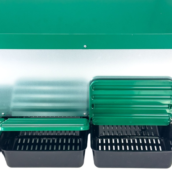 Гнездо для кур несушек HobbyFarm 4 секции наружное крепление с яйцесборником