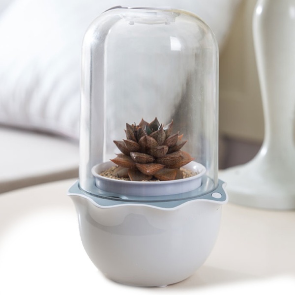 Умный горшок для суккулентов HobbyFarm с вентиляцией, LED подсветкой и таймером