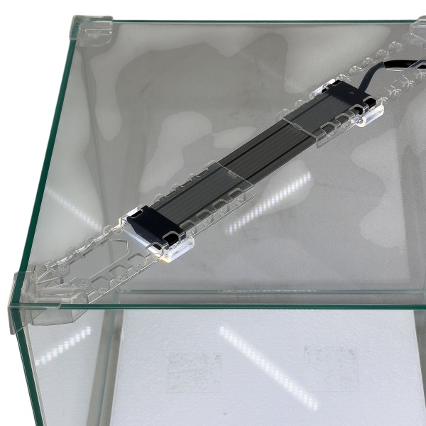 Аквариум Newa Ego LID, EL 20W, 18 л панорамный, LED освещение, белая стеклянная крышка