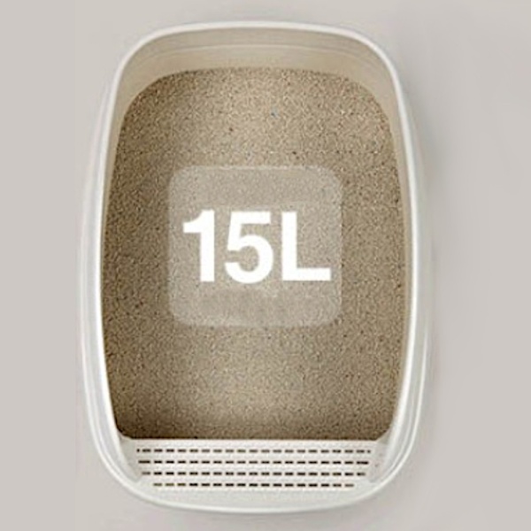 Лоток для кошек XL с совком Catidea 63х45х25 см, кремовый