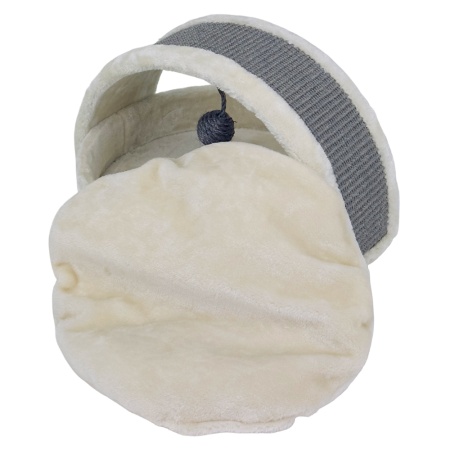 Когтеточка-лежак 40х42х30 см, кремовый