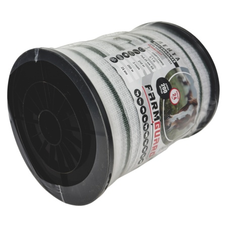 Лента для электропастуха FarmGuard зелено-белая 24 мм / 200 м