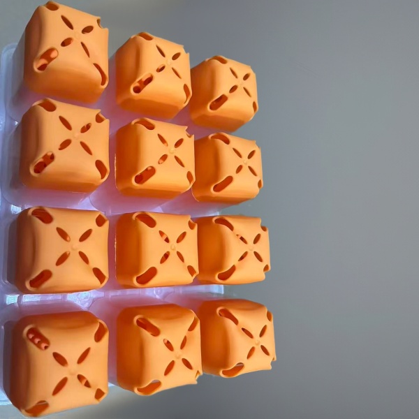 Мини парник HobbyFarm, 12 ячеек, для рассады, с силиконовым основанием, оранжевый, 10 шт.