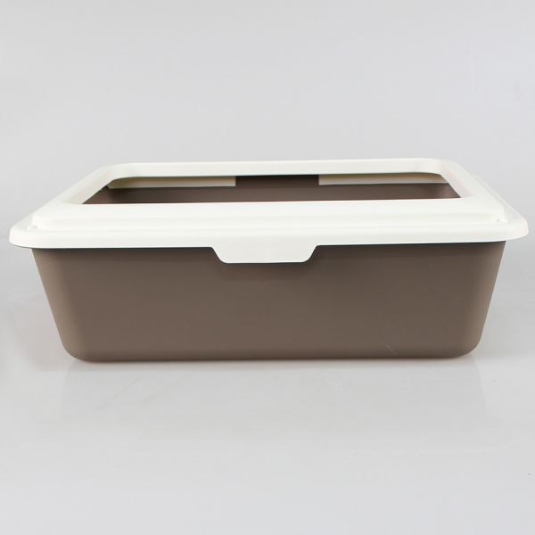 Лоток для кошек с ободком Sanitaire Range 46х38х13 см, коричневый