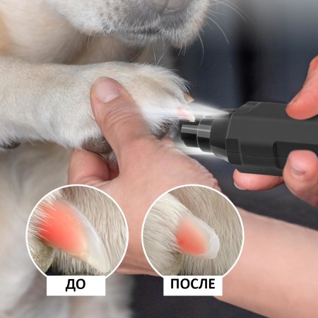 Гриндер для кошек и собак Petwant N60 USB, подсветка, LED индикатор, 6 скоростей, серый