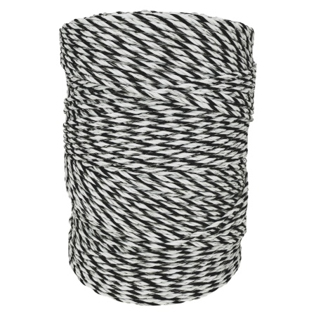 Провод для электропастуха FarmGuard белый с черным 3 мм / 500 м / 5x0,2 мм SS+1х0,2 мм CU