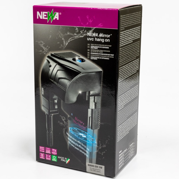 Фильтр подвесной УФ стерилизатор для аквариума Newa Mirror Hang On UVC filter 9W с помпой 100-300 л