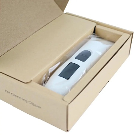 Машинка аккумуляторная для стрижки собак и кошек Petwant с керамическим лезвием, белая, USB
