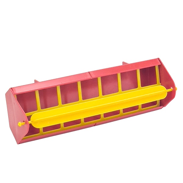 Кормушка-поилка лотковая 30 см пластик для цыплят, розовый