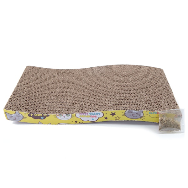 Когтеточка для кошек картонная двусторонняя с мятой 43х21х6,5 см