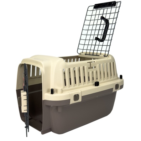 Переноска Superior Range 51х33х33 см для кошек и собак Pet Choice с креплением к ремню безопасности автомобиля и металлической верхней решеткой