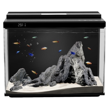 Аквариум Pawgether CK1S COOKE 30 л, WI-FI, с фильтром, LED-лампой и автокормушкой черный