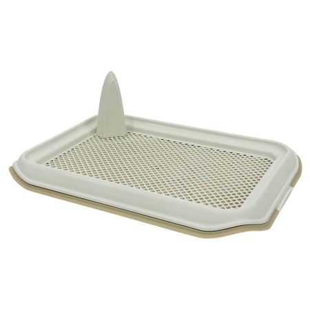 Лоток для собак со столбиком Catidea 50х37х6 см под пеленку бежевый