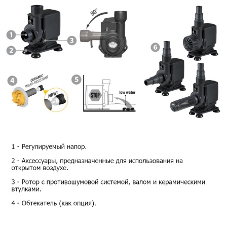 Помпа погружная для аквариума Newa Jet NJ6000 многофункциональная 6000 л/час