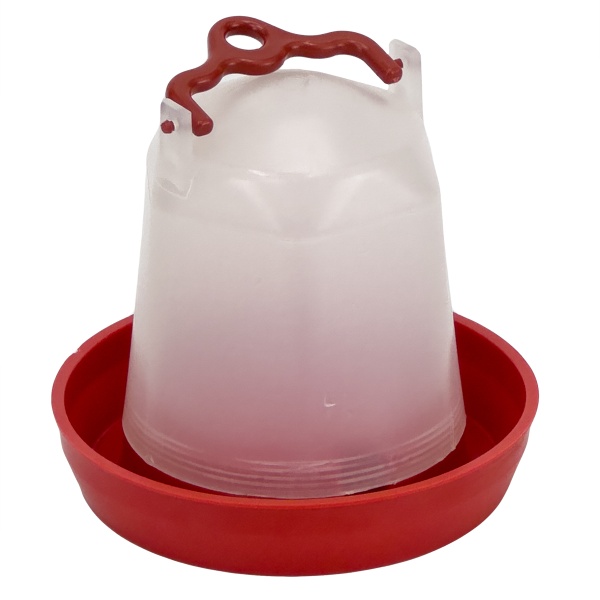 Поилка вакуумная 0,5 л с ручкой для цыплят, кур