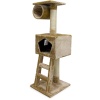 Когтеточка-комплекс с домиком 40х35х109 см, бежевый