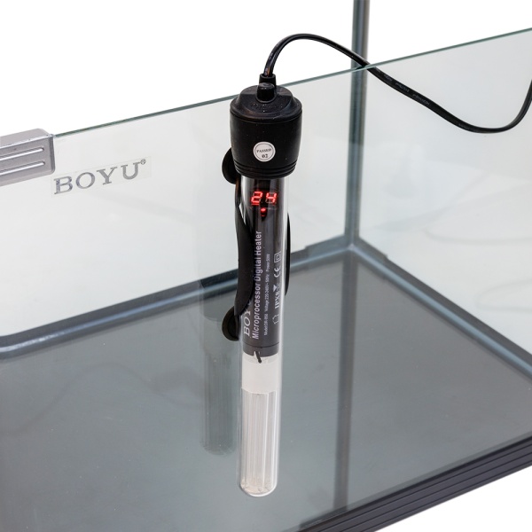Нагреватель для аквариума Boyu DR-9150 с терморегулятором, LED индикатором и дисплеем, 150 Вт на 130-190 л