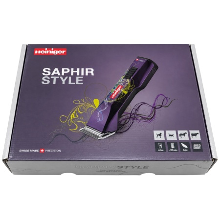 Машинка Heiniger Saphir Style для стрижки животных, собак, кошек с 2-я аккумуляторами и лезвием #10 1,5 мм "red line"