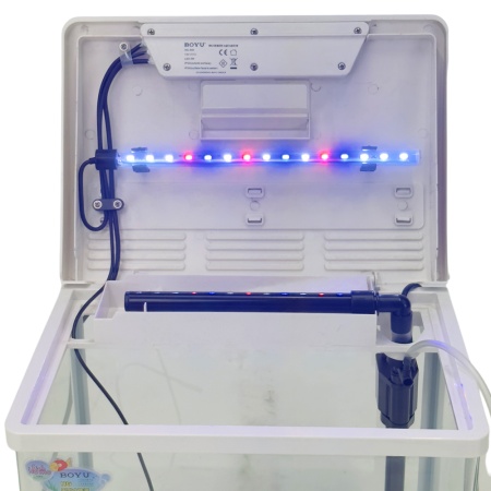 Аквариум Boyu HG-300 панорамный 22 л, LED освещение, дисплей, фильтры, белый​