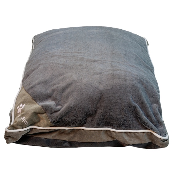 Лежак подушка Pet Choice для собак, 64х48х15 см, со съемным чехлом, серый