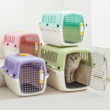 Переноска Transport 52x35x34 см для кошек и собак Pet Choice авиа стандарт, фиолетовая