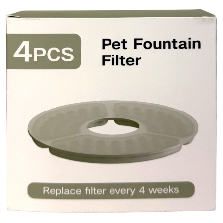 Фильтр для автопоилки фонтана W7/W8, сменный (4 фильтра + 4 губки)