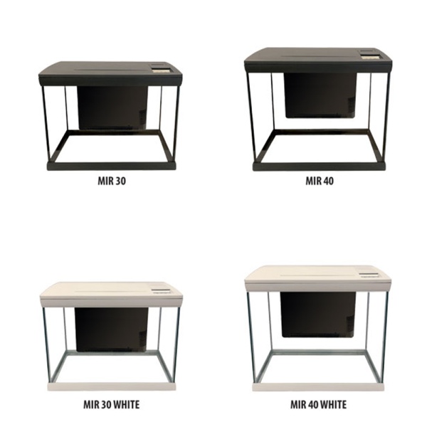 Аквариум Newa Mirabello MIR 40 LED, 40 л, с фильтром, нагревателем и освещением рассвет-закат, серый NEW VERSION